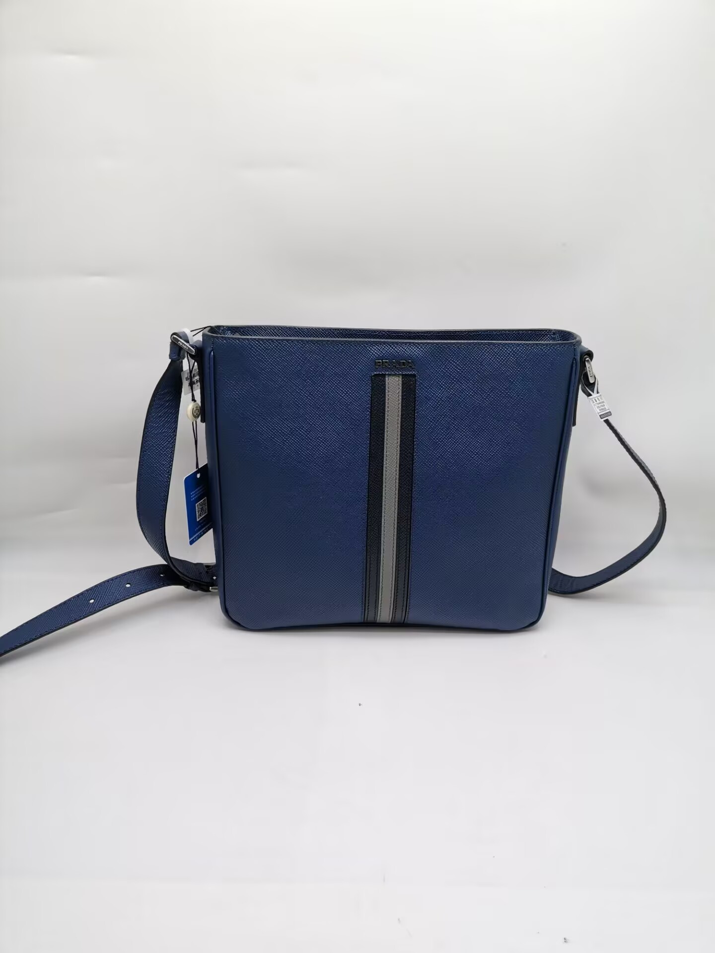 99新 Prada/普拉达 97新 18190 普拉达 拼色 全皮 斜挎包单肩包