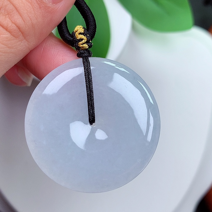 颈饰未镶嵌翡翠平安扣 35.3x5.6mm