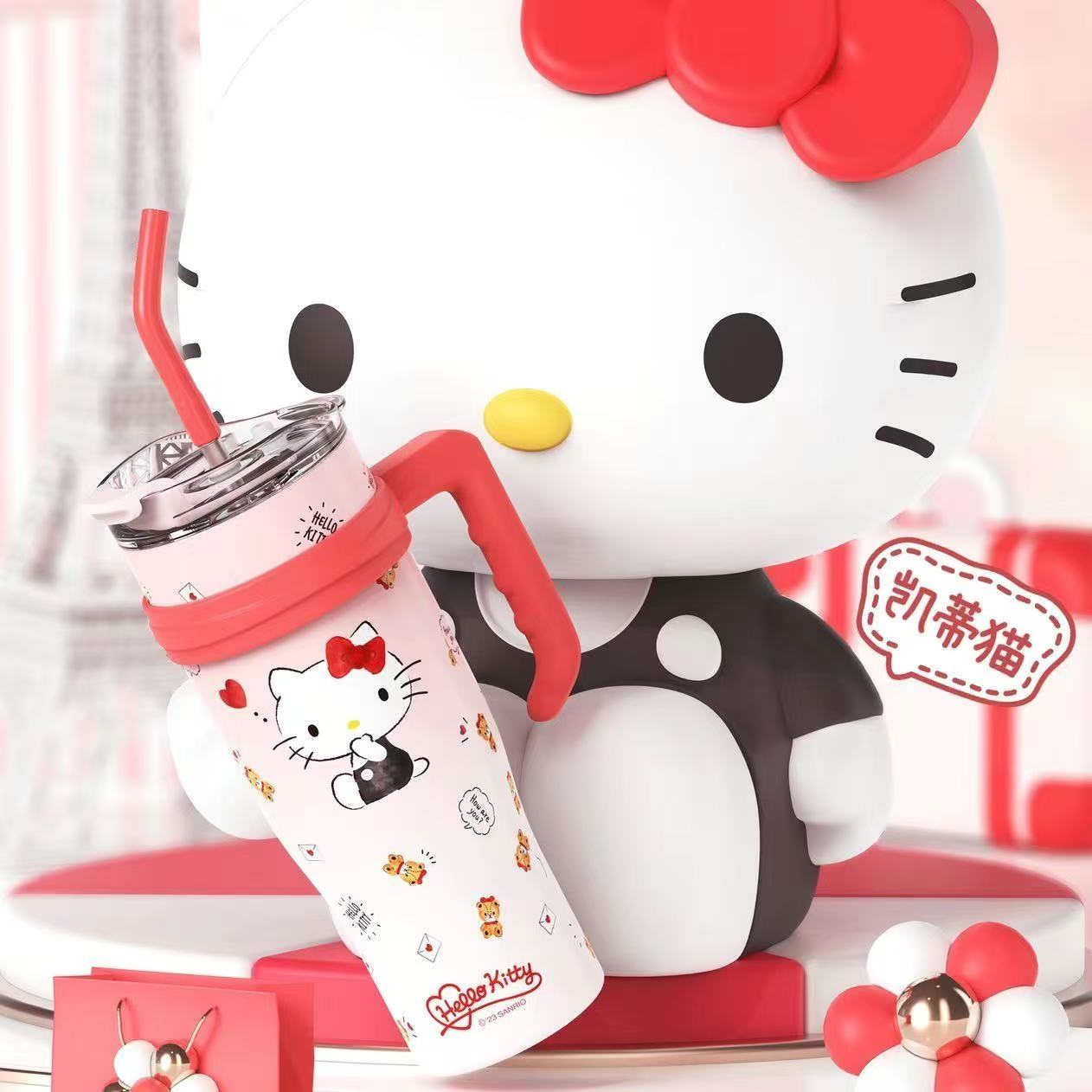 三丽鸥正版hellokitty冰霸杯1200ml超大容量