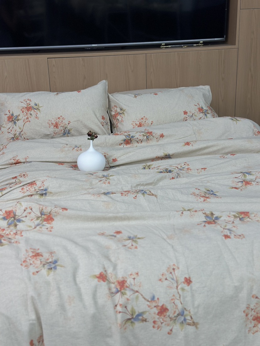 罗布麻海棠印花枕套（48*74）