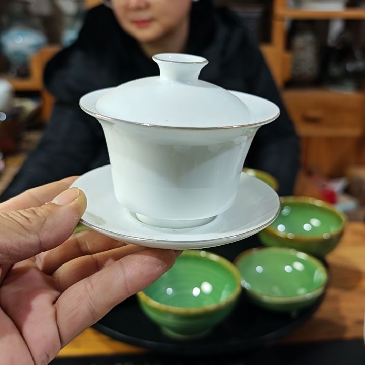 醴陵大球泥三才盖碗。。。