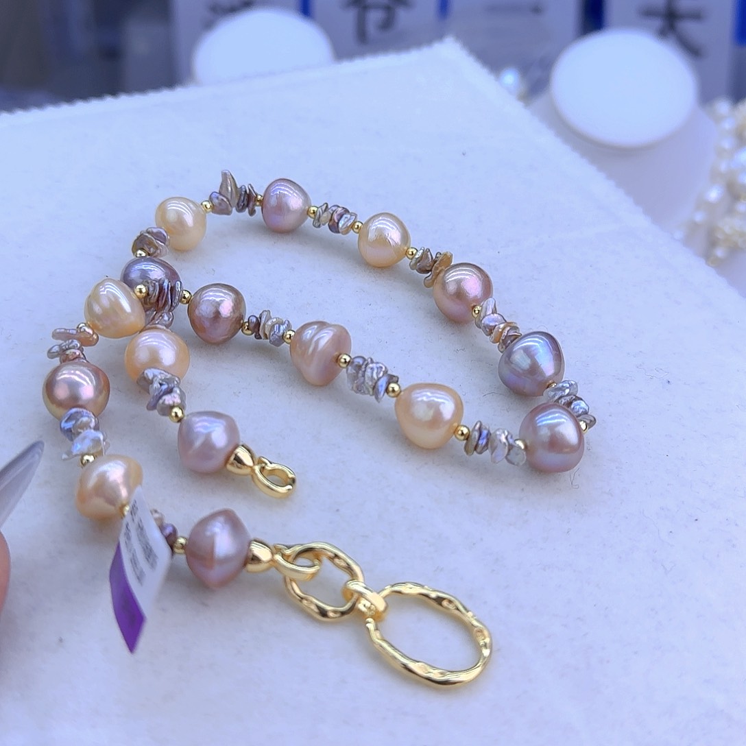 未镶嵌项链定制24淡水珍珠