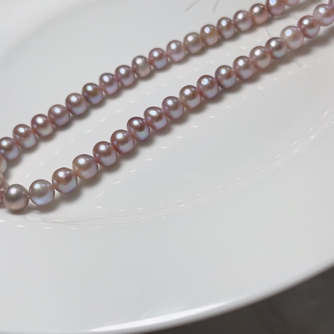 颈饰淡水珍珠未镶嵌8.3左右极光紫罗兰