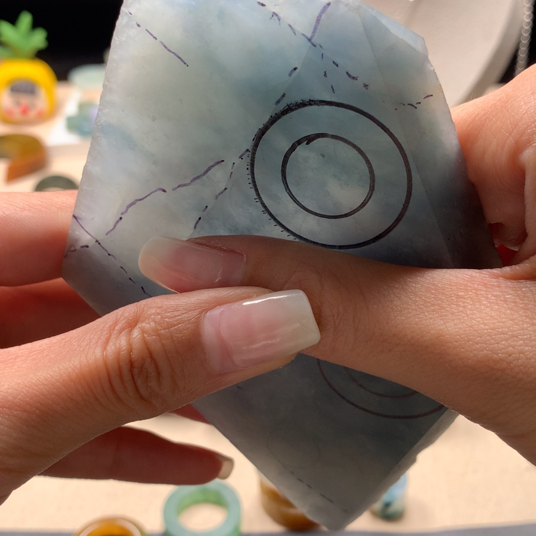 定制翡翠未镶嵌M****m翡翠夏夜星空团购加优惠券漏价