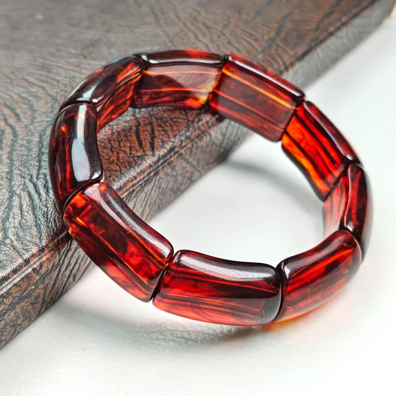 【正品补贴】血药珀满血精美收藏款DIY竹节手牌卡15+mm