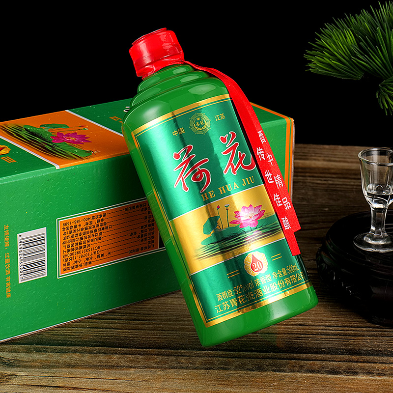苏冠2018年荷花52度浓香型白酒500ML*1瓶装
