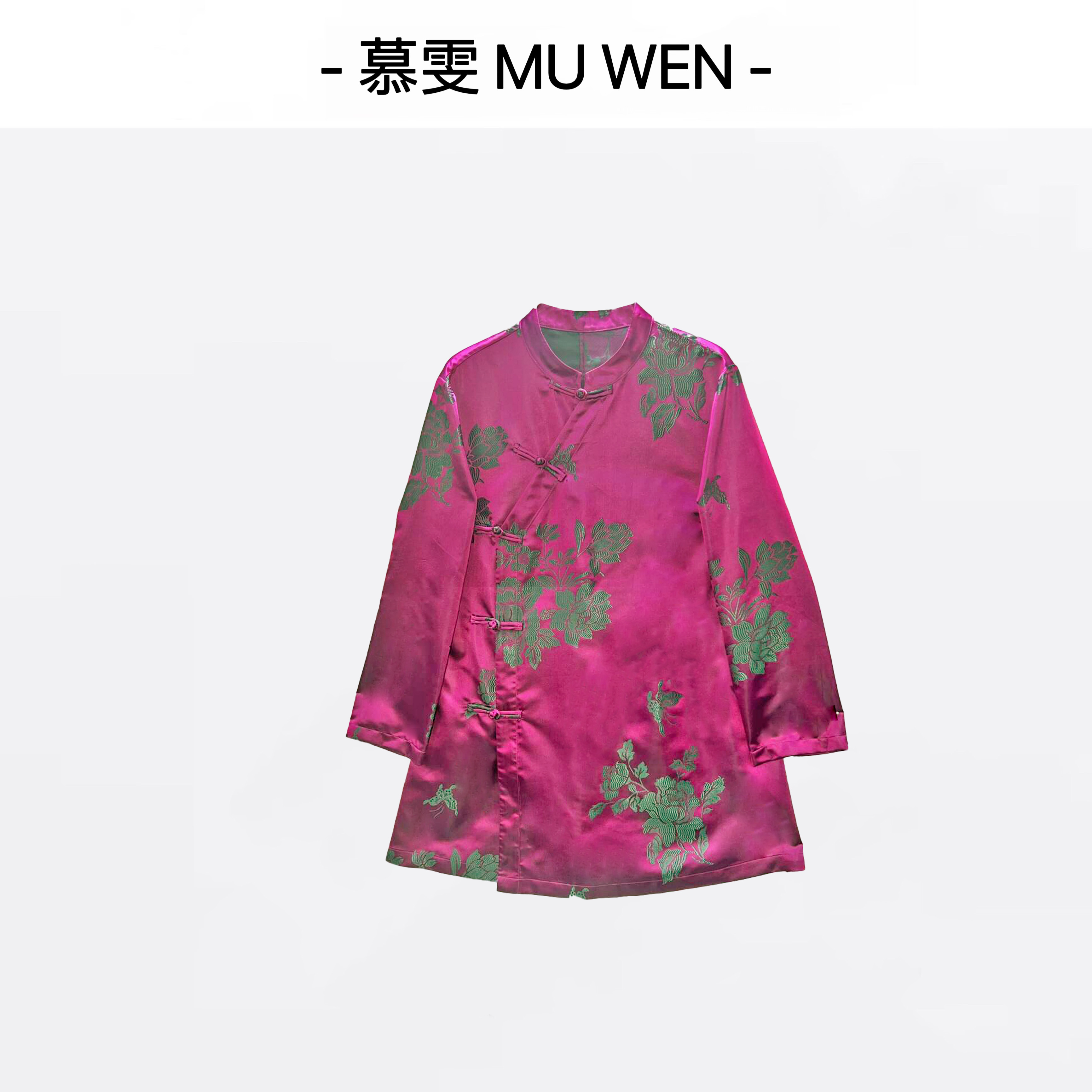 【富贵花开】早秋国风体力提花显瘦盘扣上衣251455353