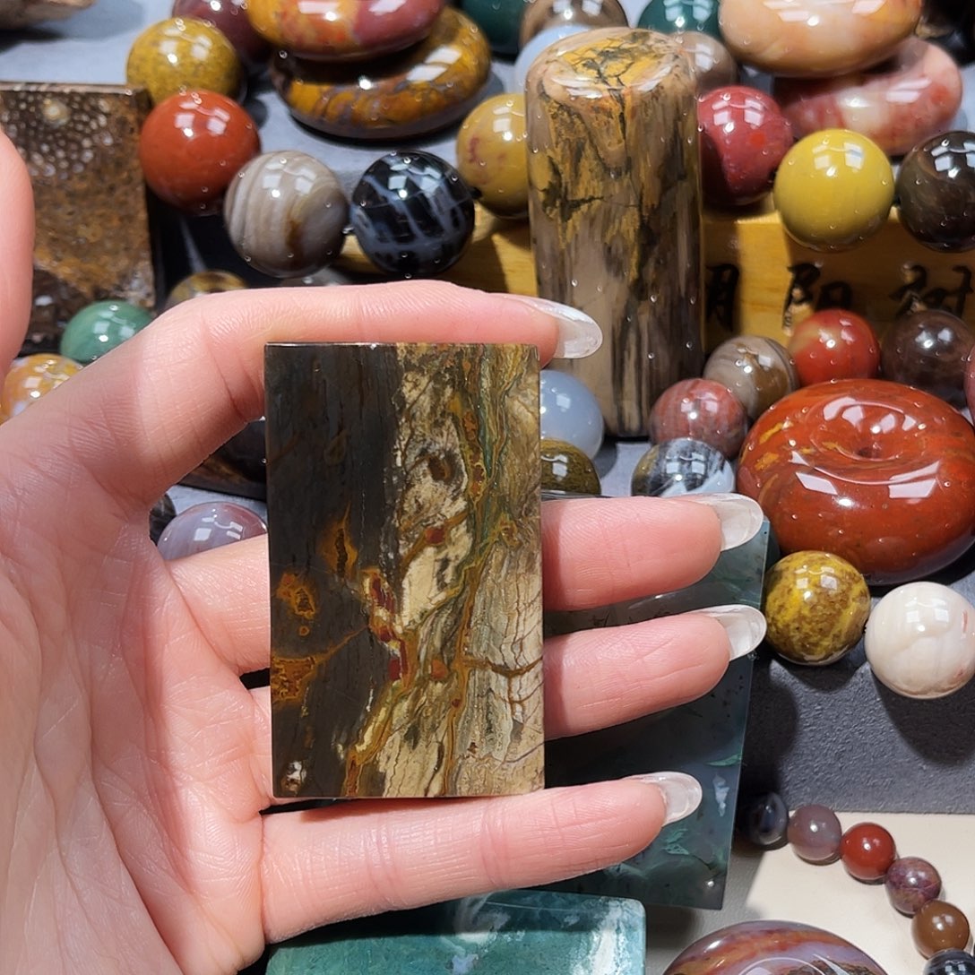 岁***好硅化玉未镶嵌天然北票硅化玉吊坠