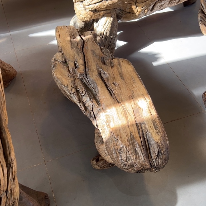 天***剑合金木铁栎木烂木头漂流木小凳子