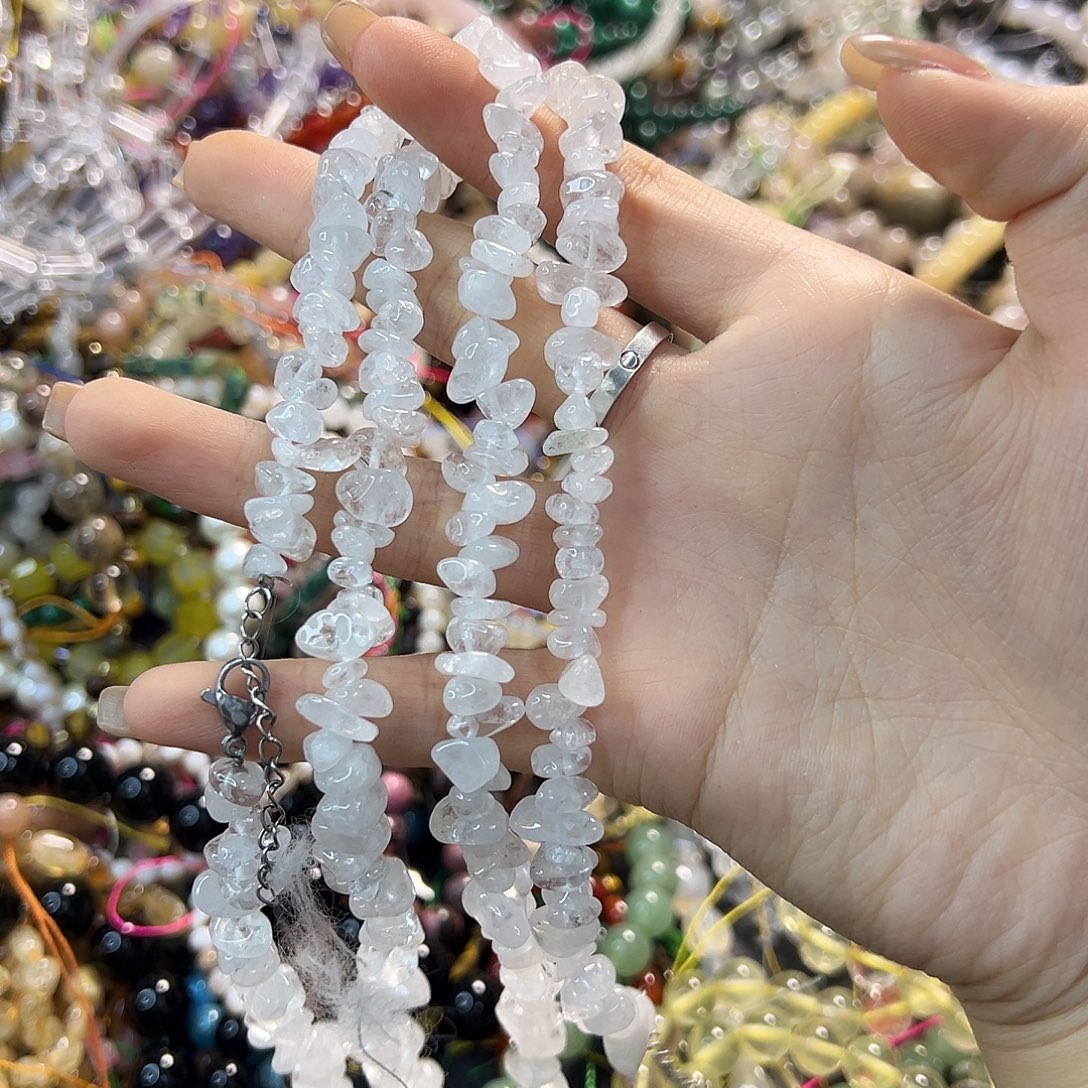 玛瑙/玉髓合金珠宝半成品白水一条