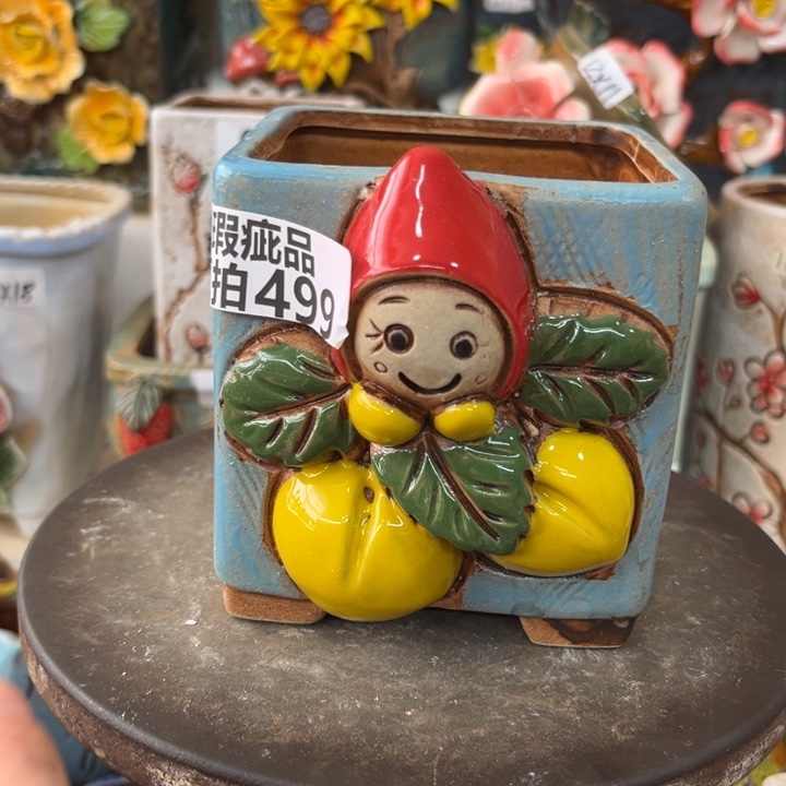 紫砂花盆粗陶材质多肉花盆499