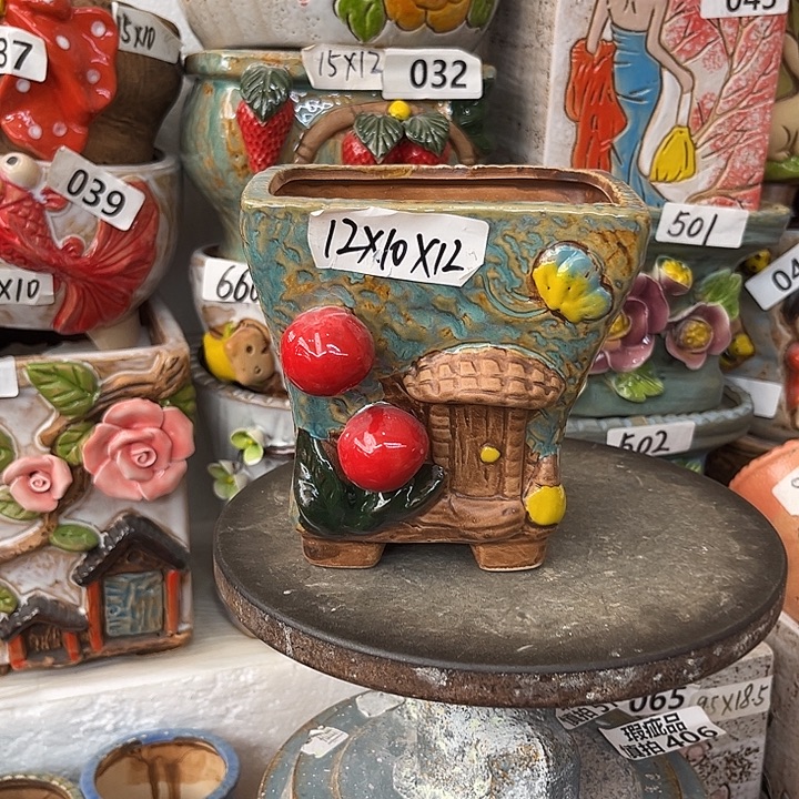 粗陶材质多肉花盆