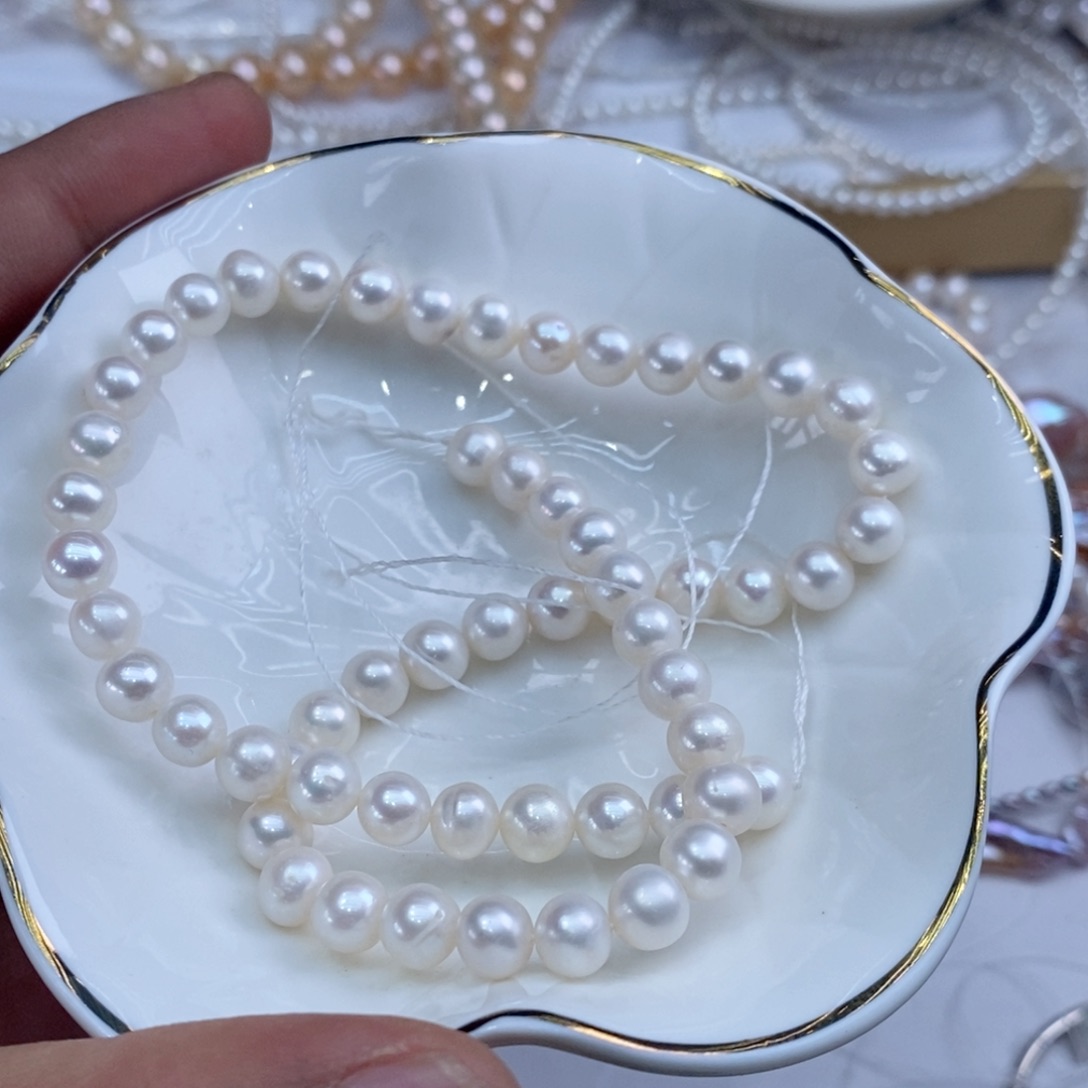 淡水珍珠胸饰银S925镶嵌