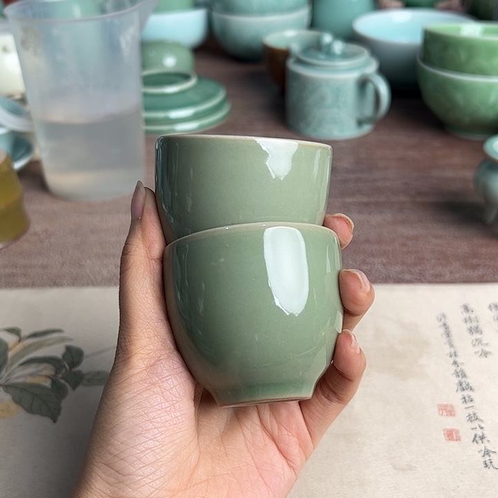 龙泉云间青瓷小米茶器