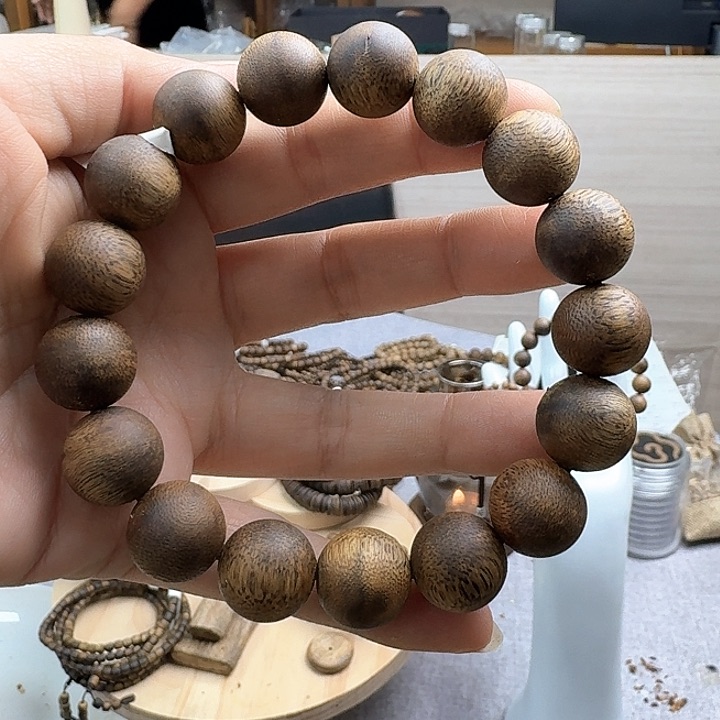 沉香木手串1.4手串圆珠