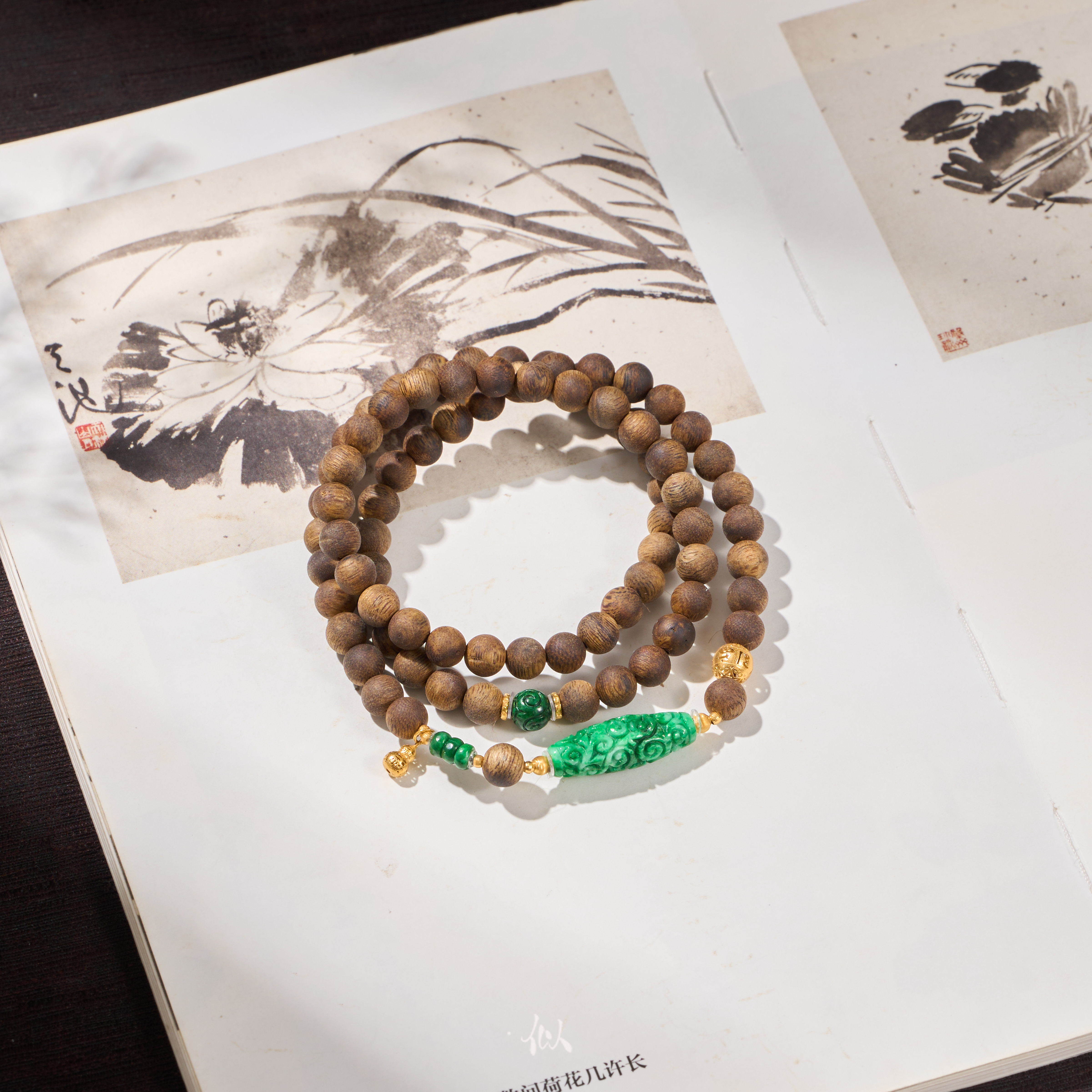 沉香【沉舟】·似梓珠宝· 18K沉香多圈  XYGD316116-C