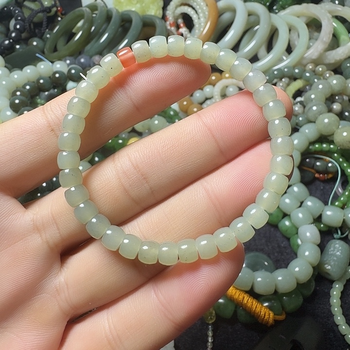 和田玉未镶嵌手链卡6