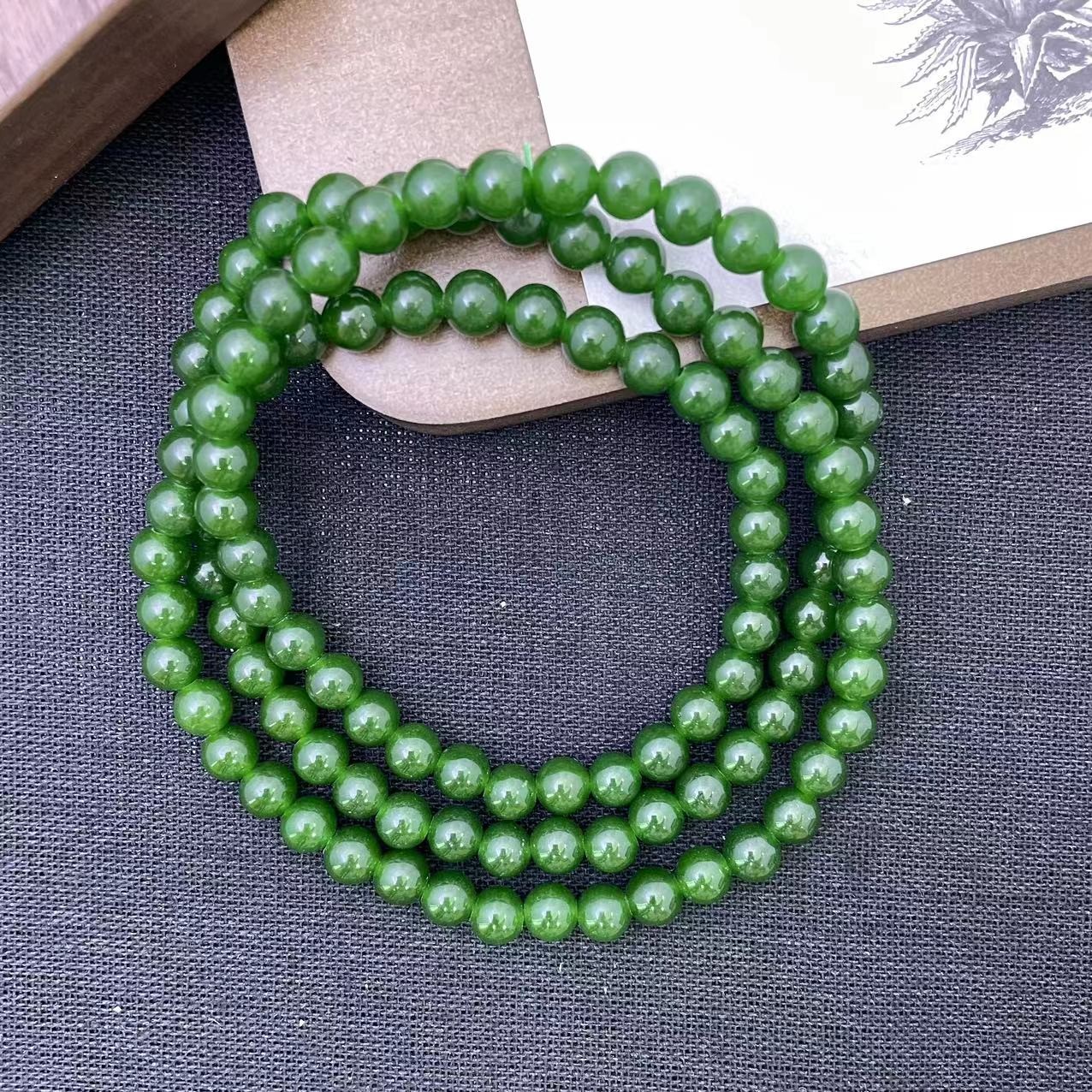 佳玺饰品 110 菜绿108颗 8mm手链 多样性发货