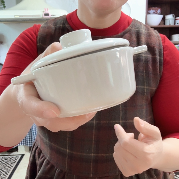 松露白烤碗混搭盖子发2套微瑕