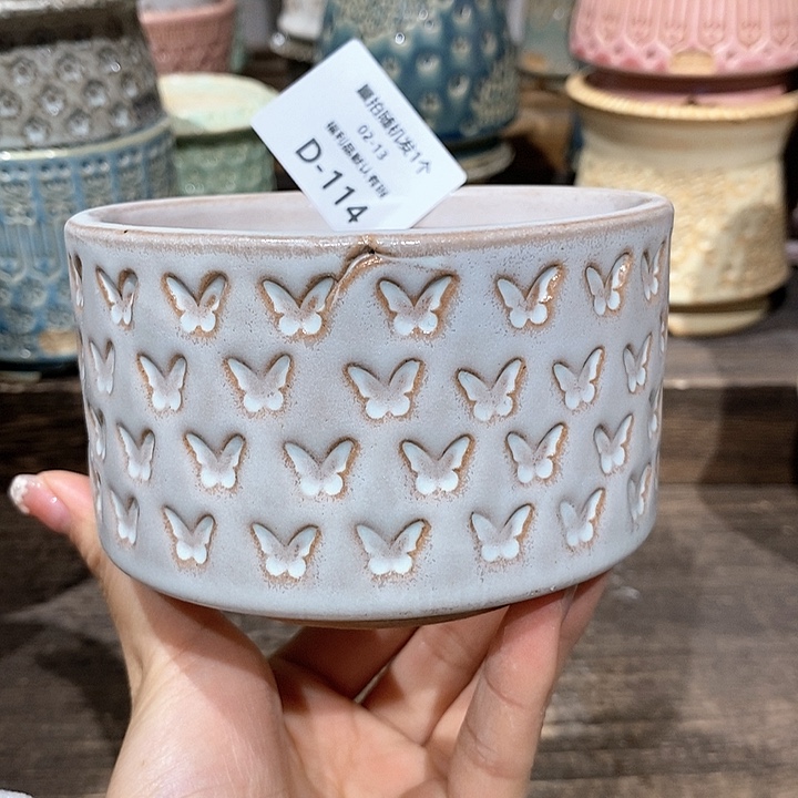 七里烧花盆2-13-114口径9