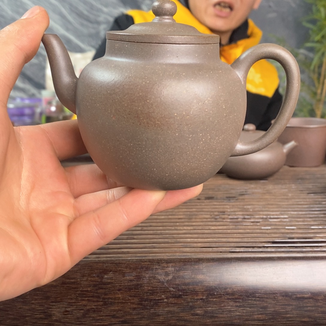 紫砂茶壶四底宫灯封釉
