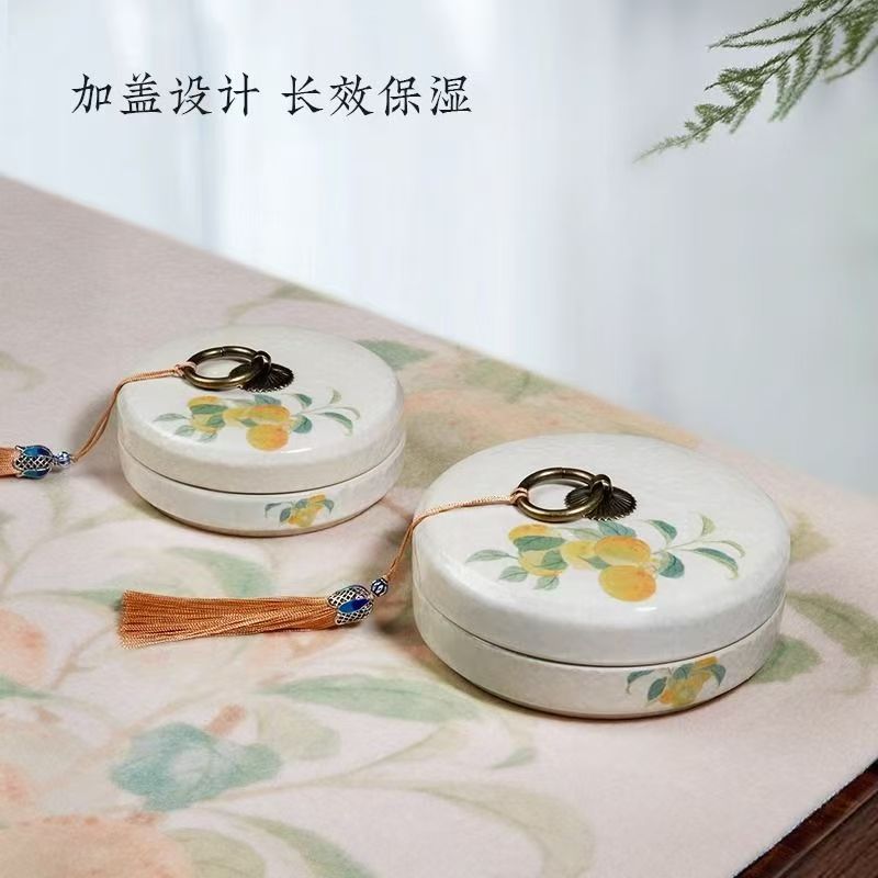 【志业宏伟笔庄】青梅火锅砚台砚台书法专用陶瓷砚台不干墨砚台