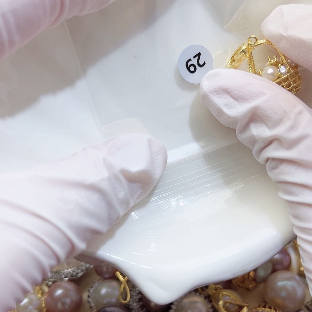 耳饰银S925镶嵌淡水珍珠