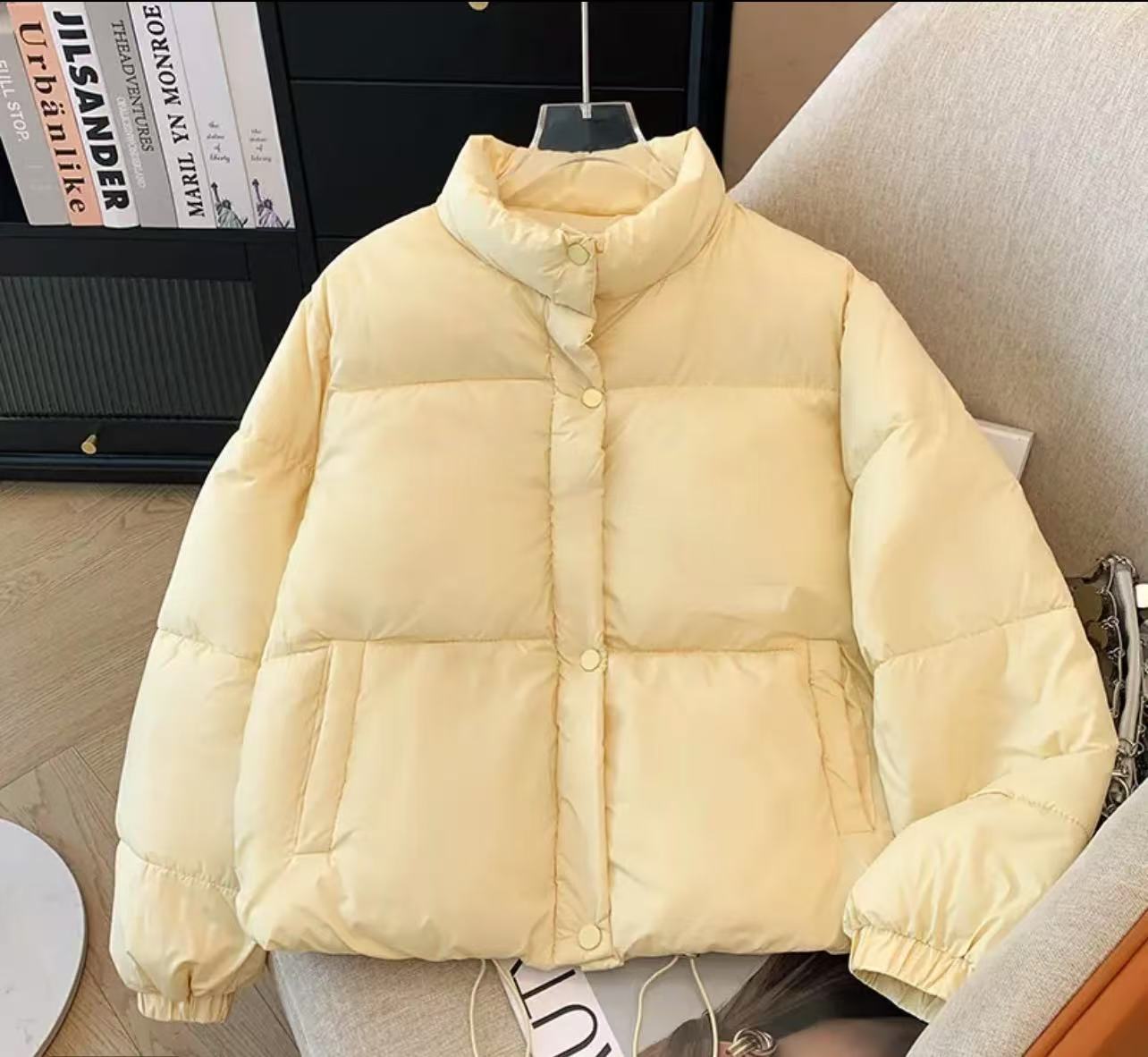 2024年新款棉服女冬季外套加厚韩系棉袄短款纯色宽松棉衣2219