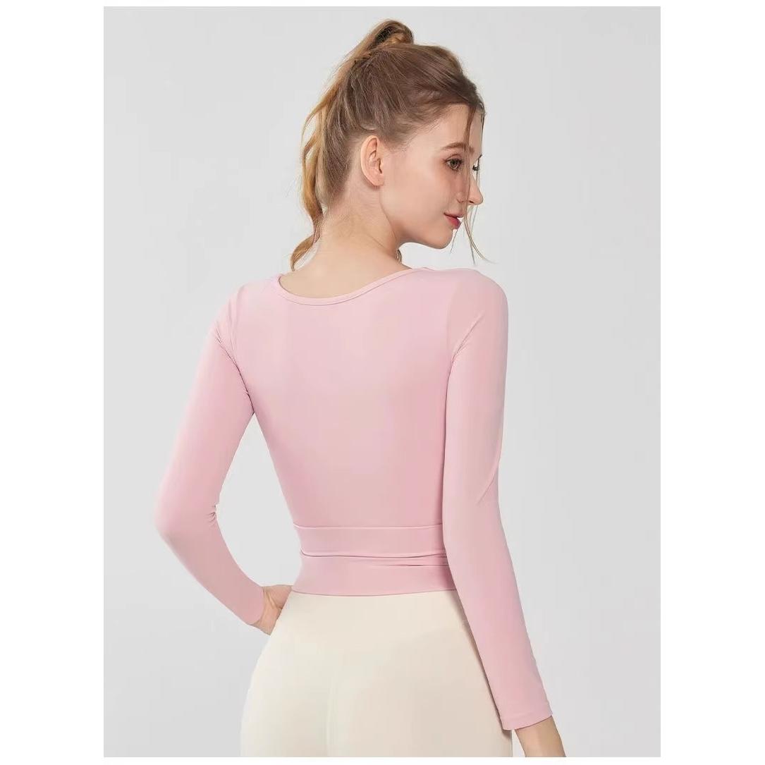 简单款长袖修身健身服LUCX-071