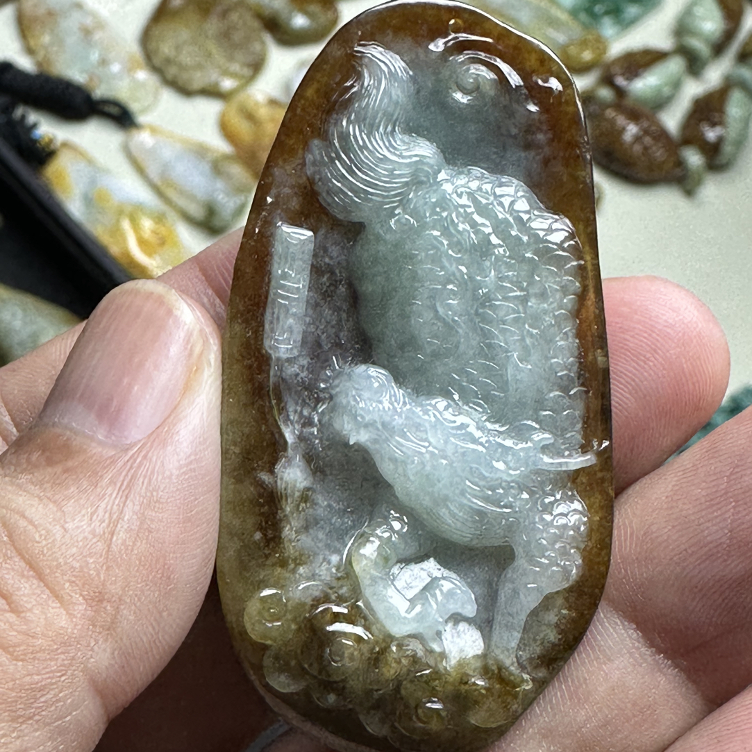缅甸天然翡翠A货麒麟瑞兽(24小时鉴赏)