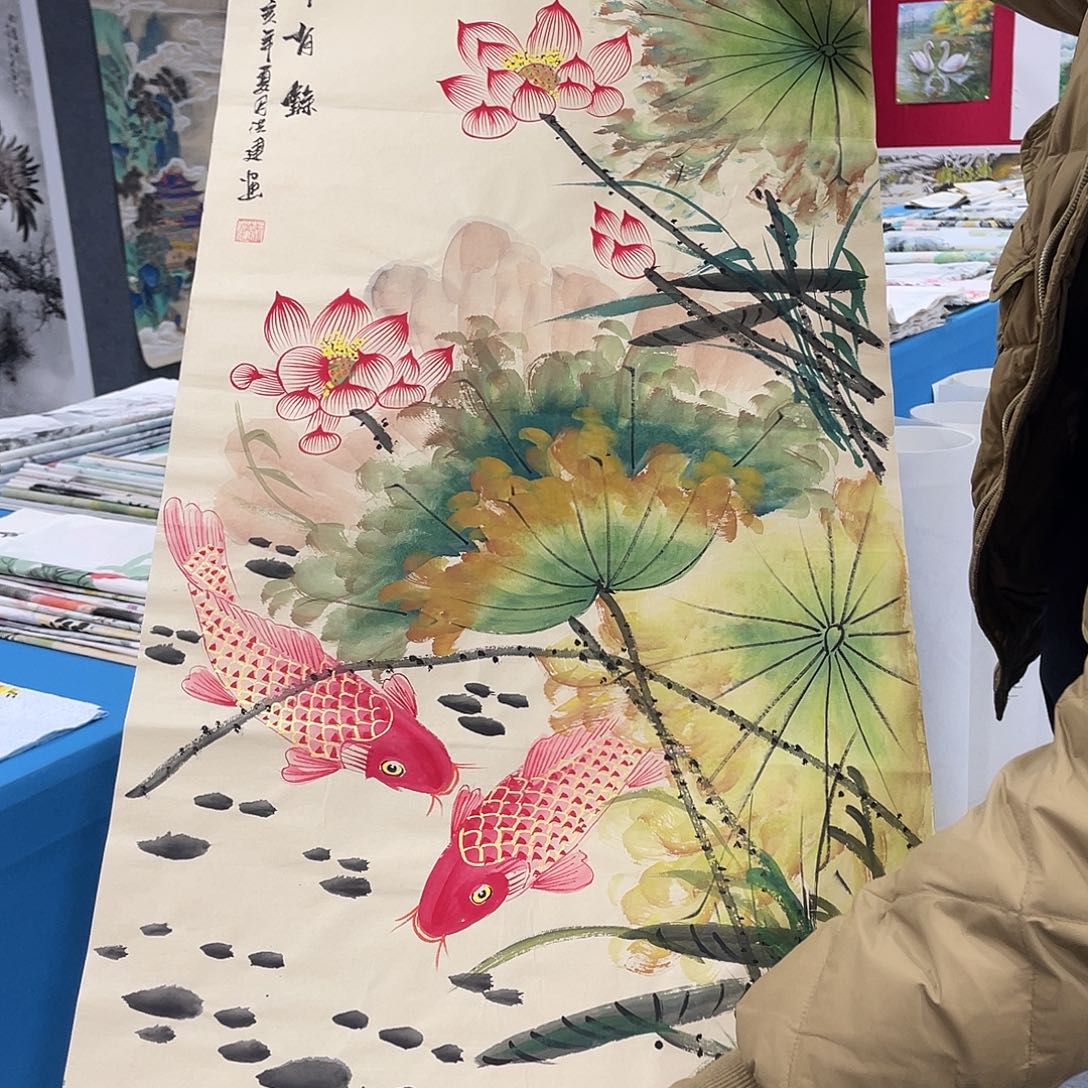 国画今天上午国画作品展示