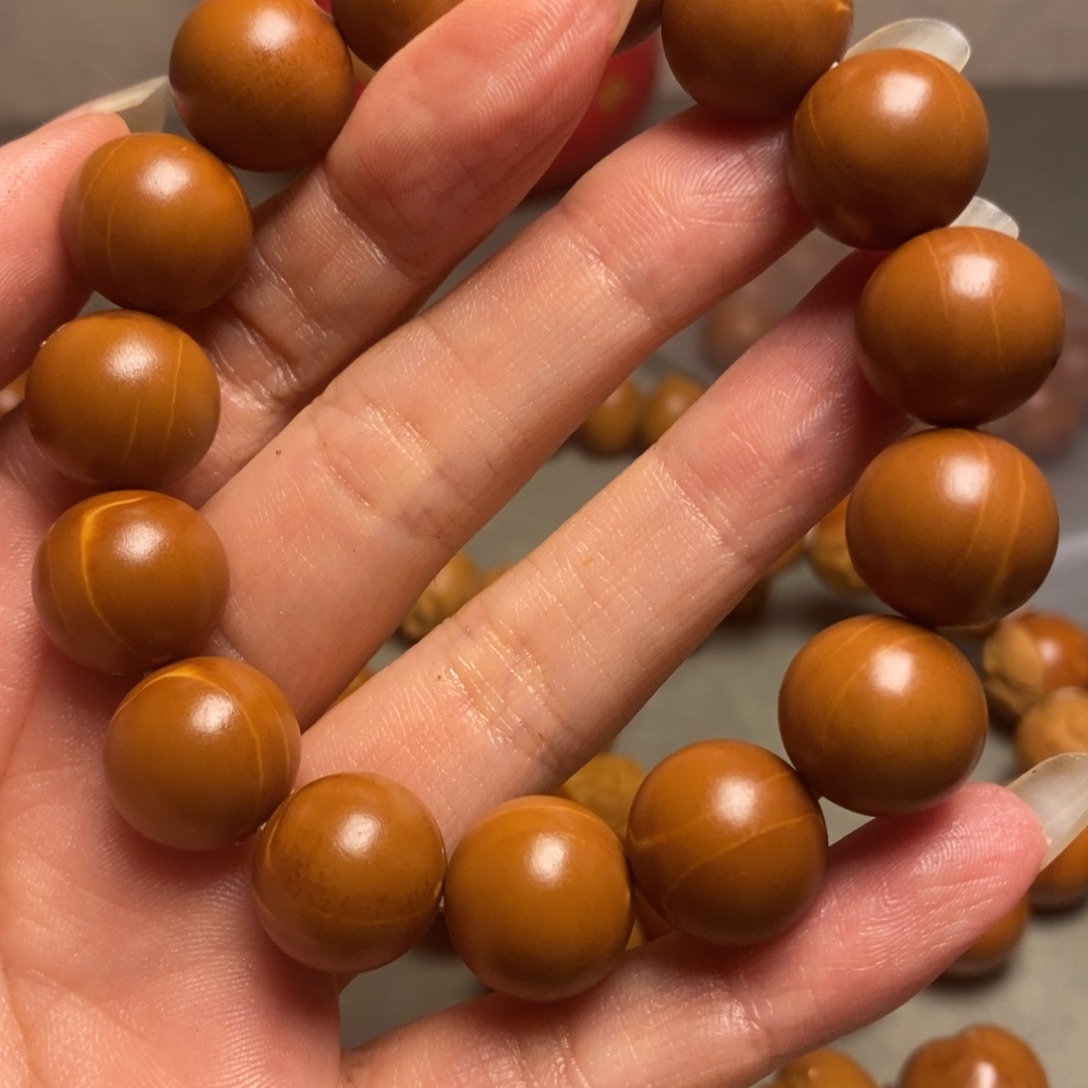 橄榄核手串/手链光珠微花