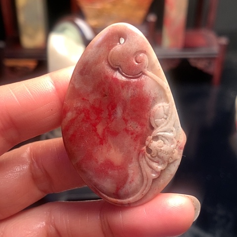 昌化石昌化鸡血石挂件