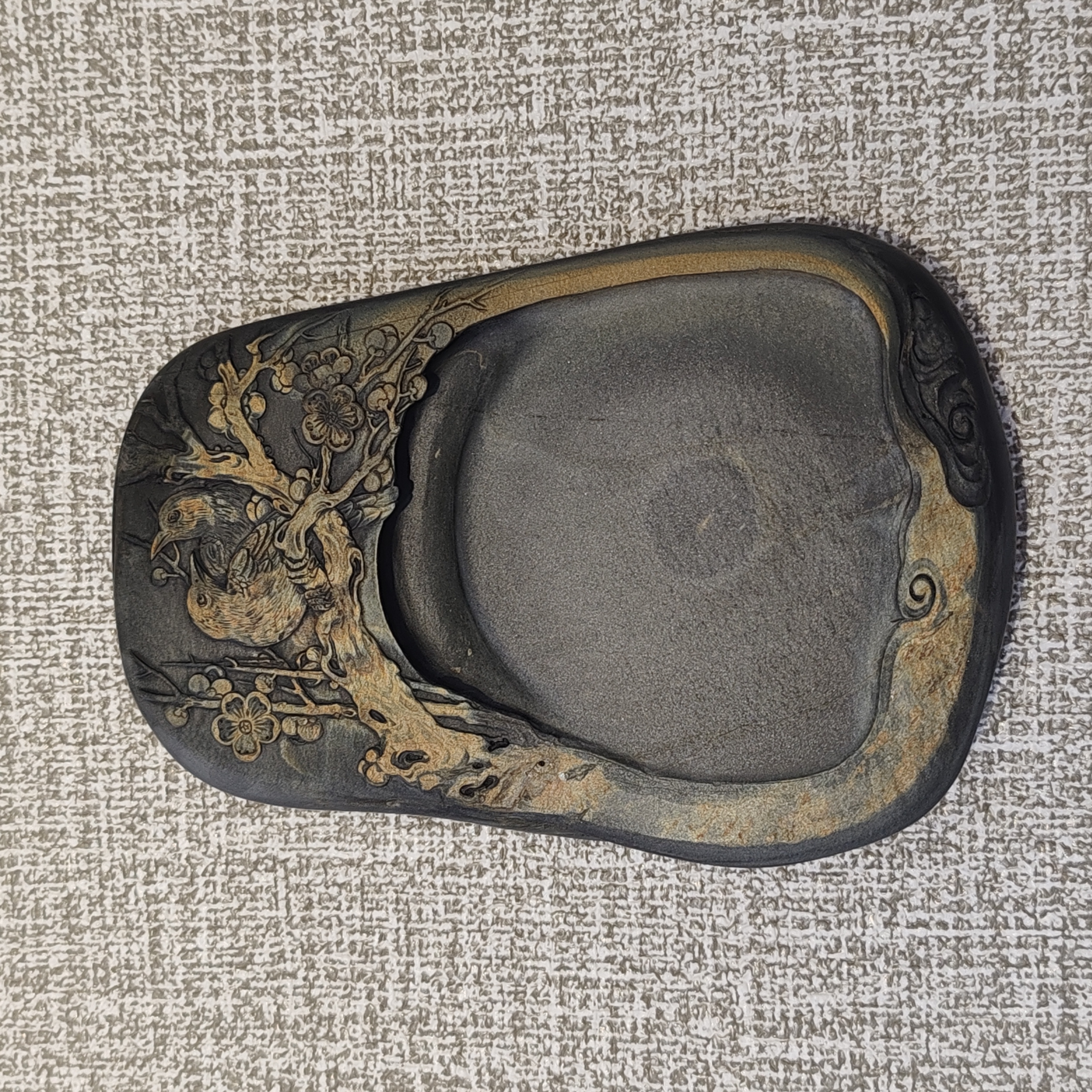 文房四宝/老坑歙砚/罗纹、金晕/藏品、孤品