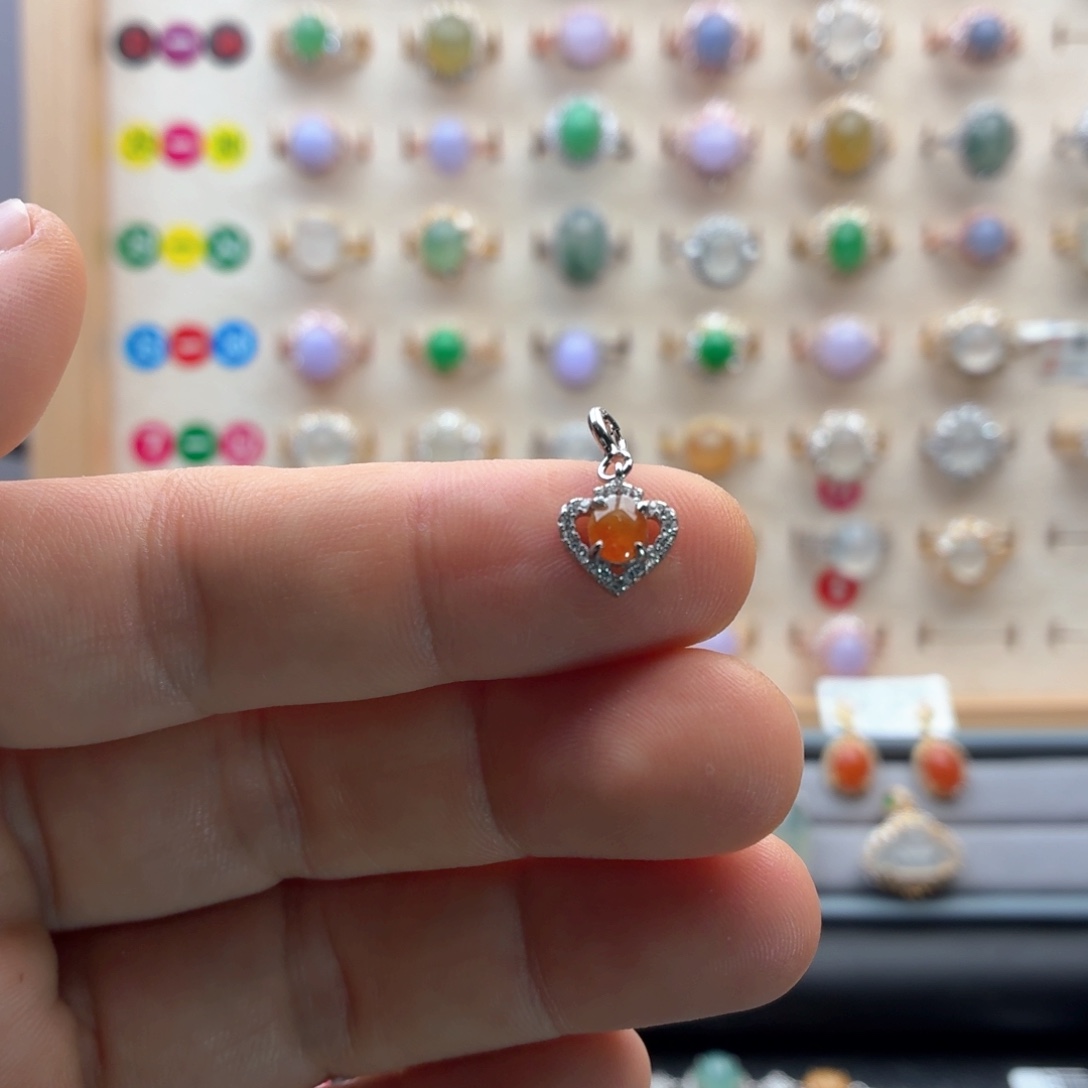 翡翠银S925镶嵌戒指