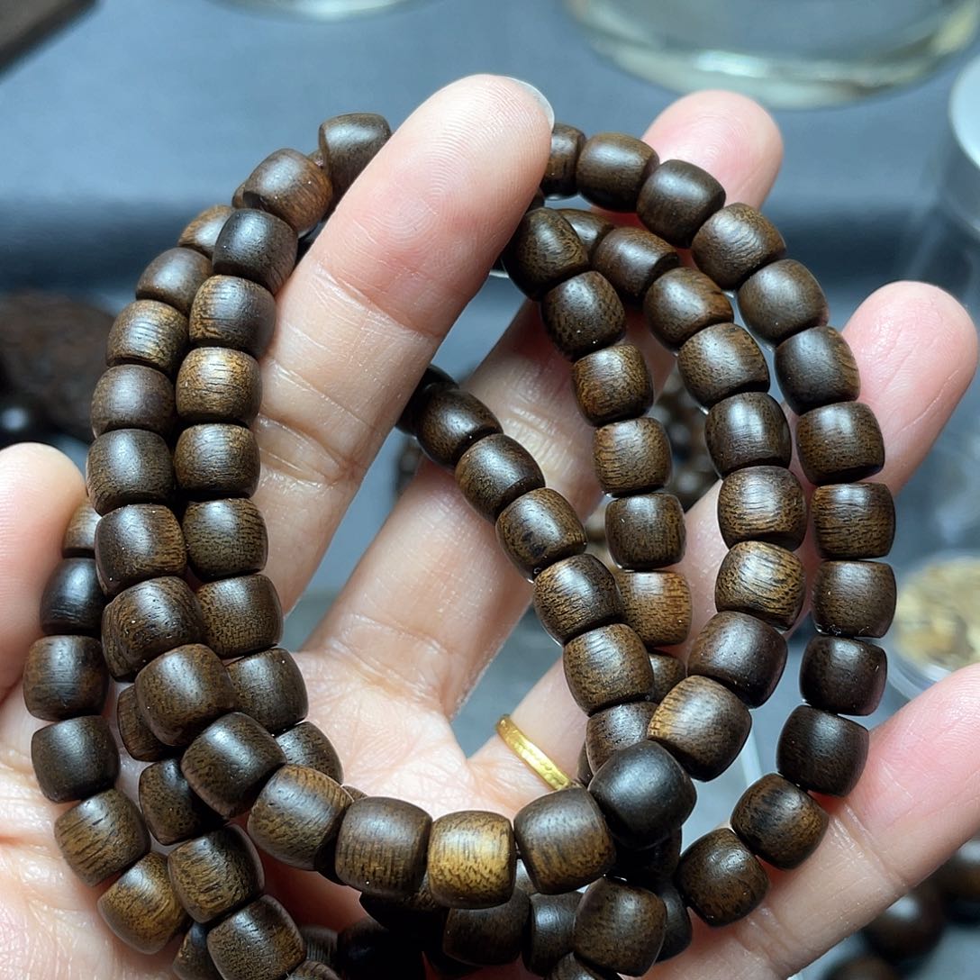 沉香手串用****9芽庄白棋0.7