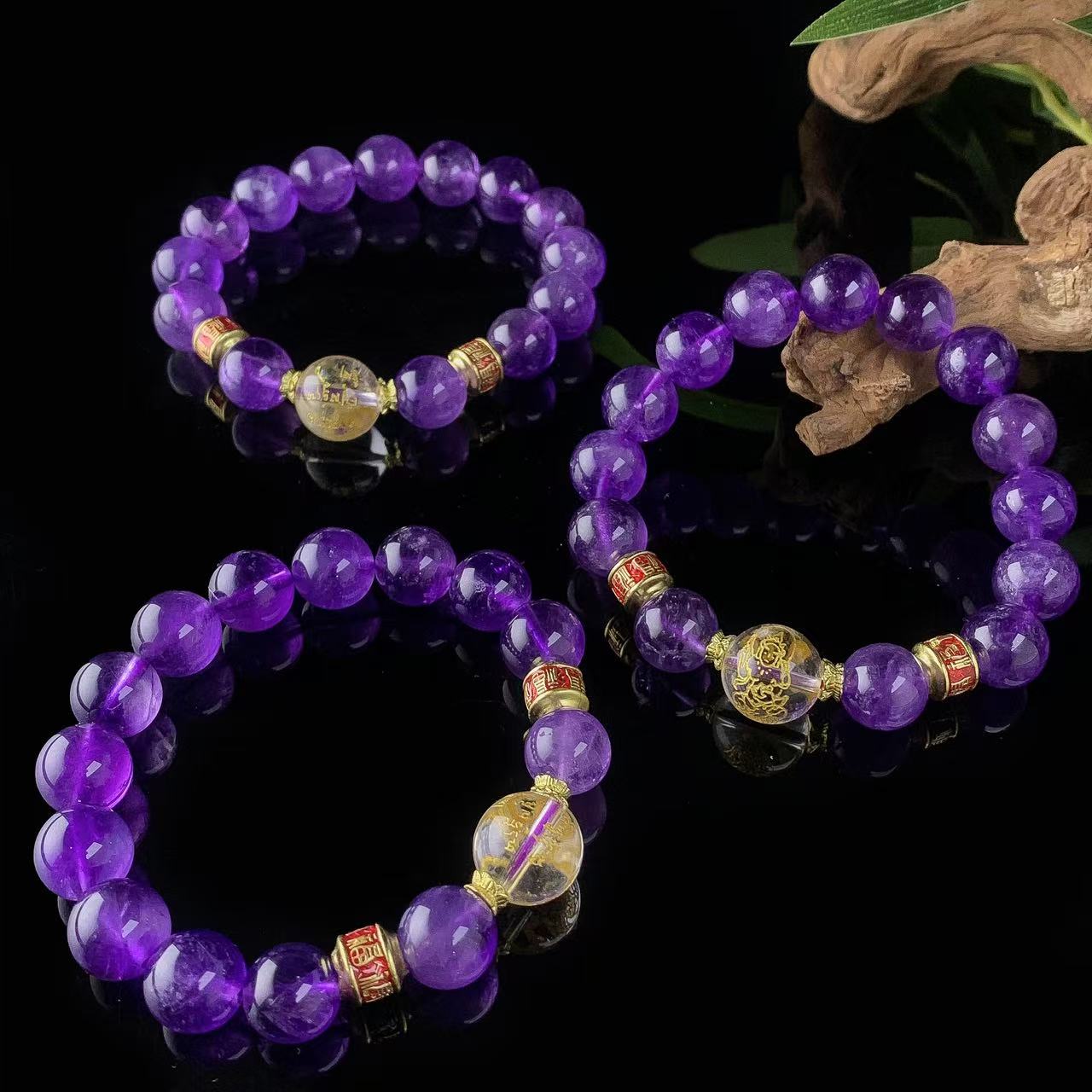 C3884【任会长珠宝】极光47紫舒倶晶紫水晶手串-多样性只发一件