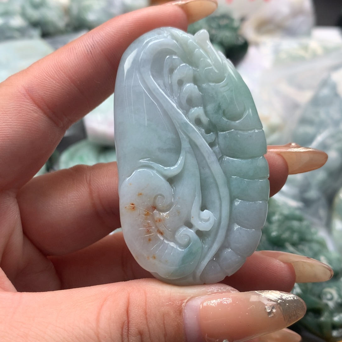 翡翠未镶嵌颈饰保真天然A货翡翠