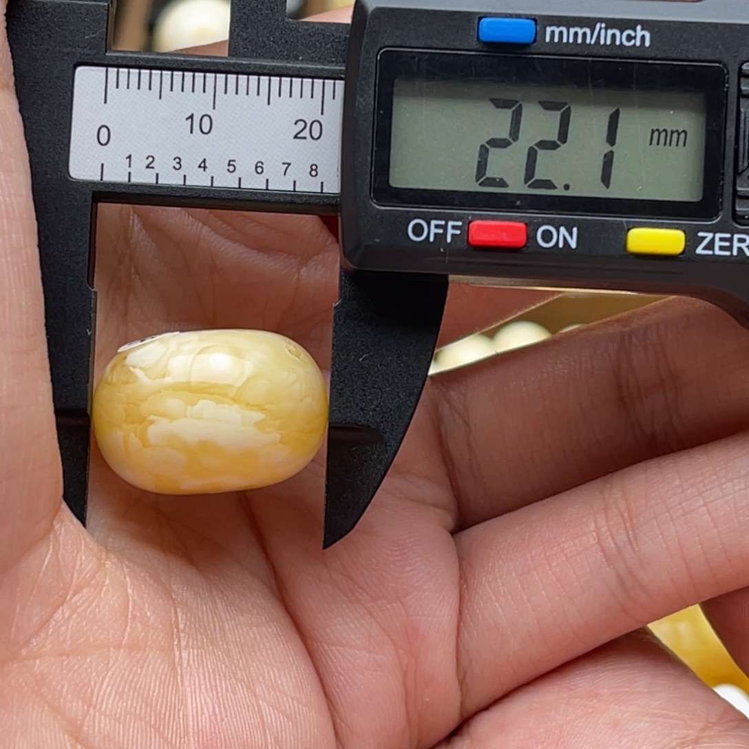 琥珀未镶嵌裸石蜜蜡墩子微瑕静