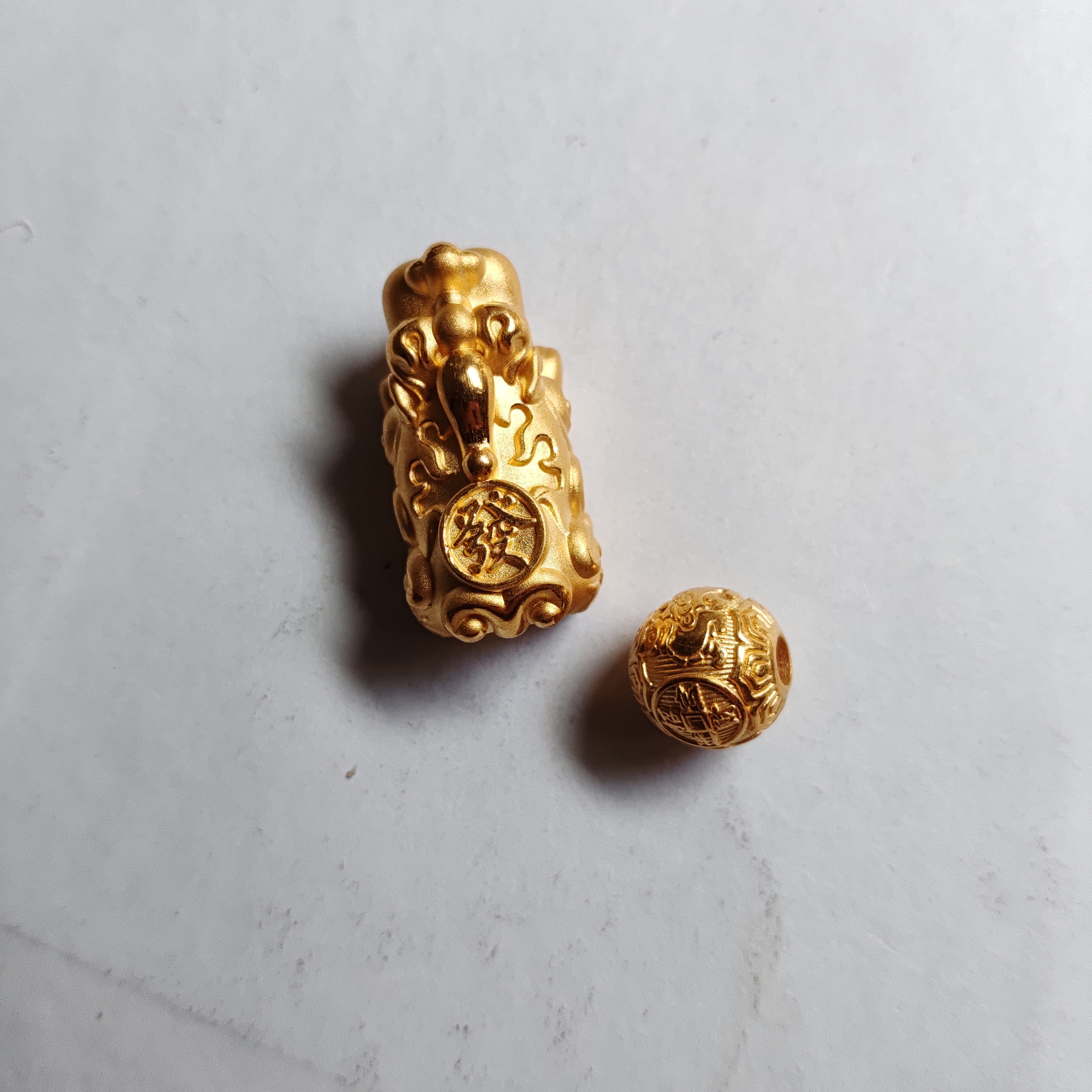 金元宝足金999貔貅珠子首饰