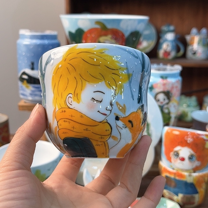 陶景德镇釉下手绘陶瓷 