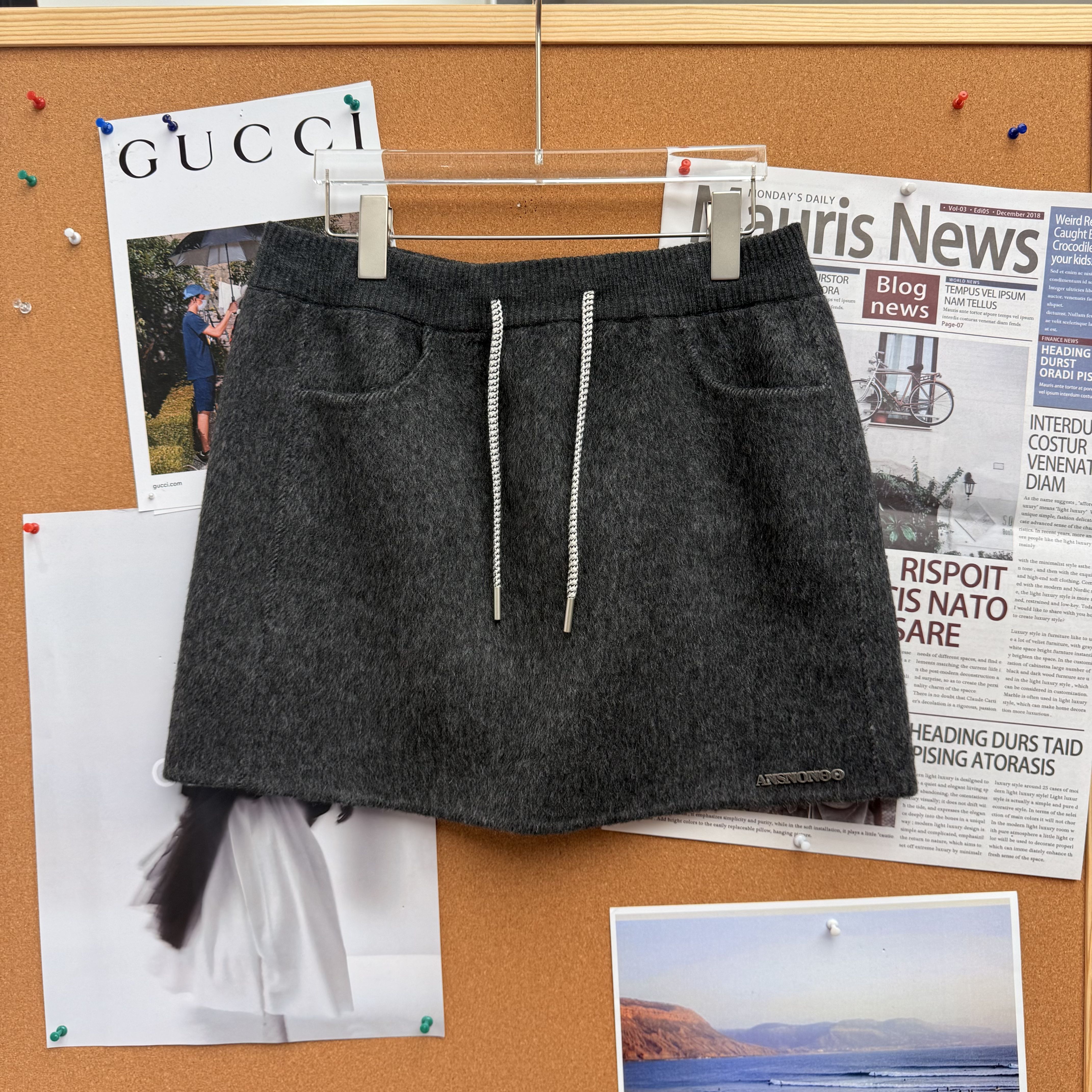 AN9.Studio︱漫画家冬季加厚百搭款羊毛半裙A449