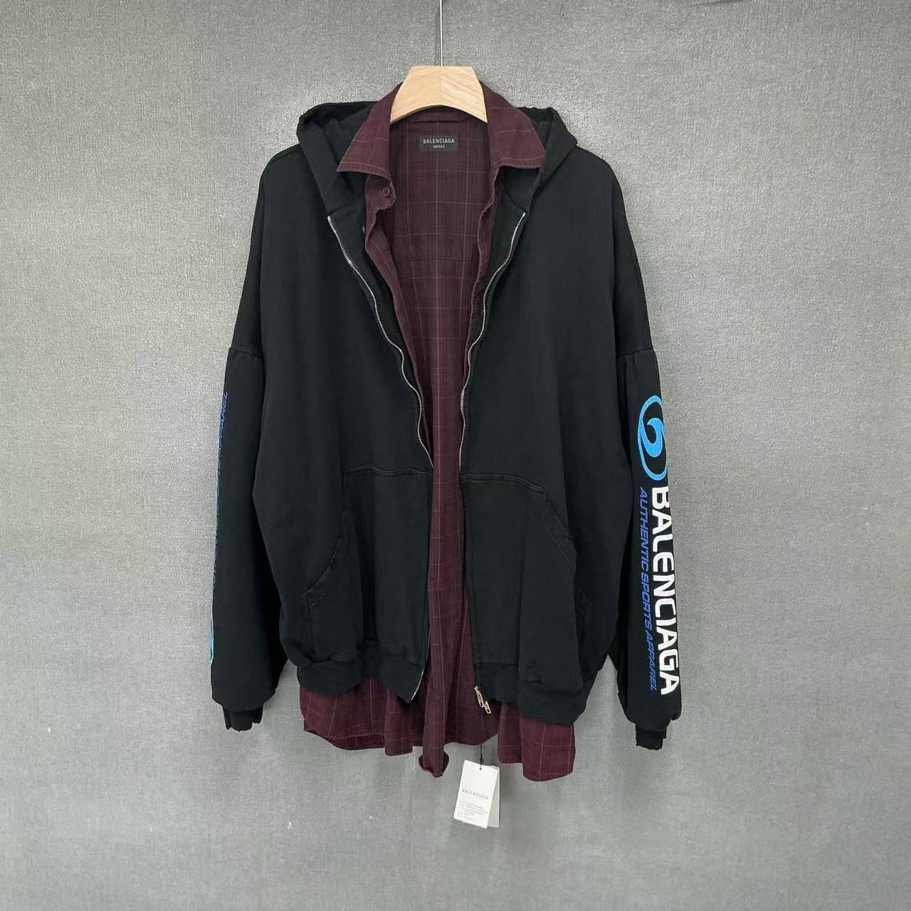 未使用 Balenciaga/巴黎世家 (PM)冲浪假两件拉链外套 带吊4码