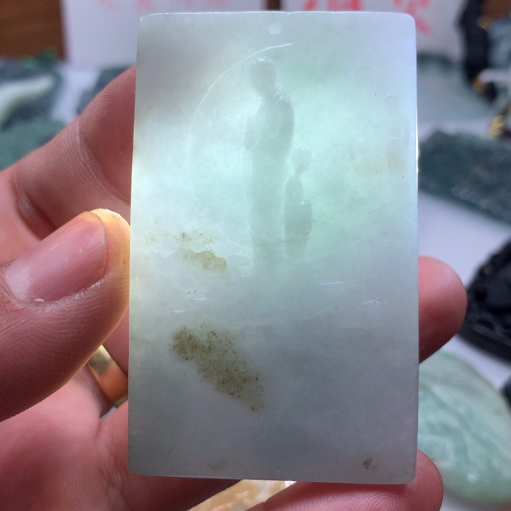 翡翠颈饰未镶嵌保真天然a货翡翠