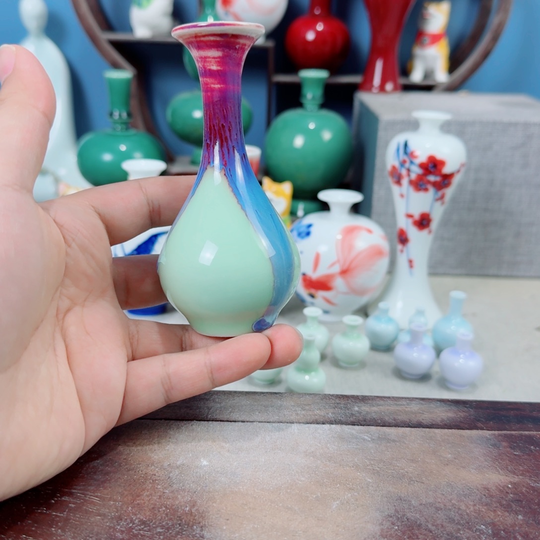 陶瓷手工小花器摆件