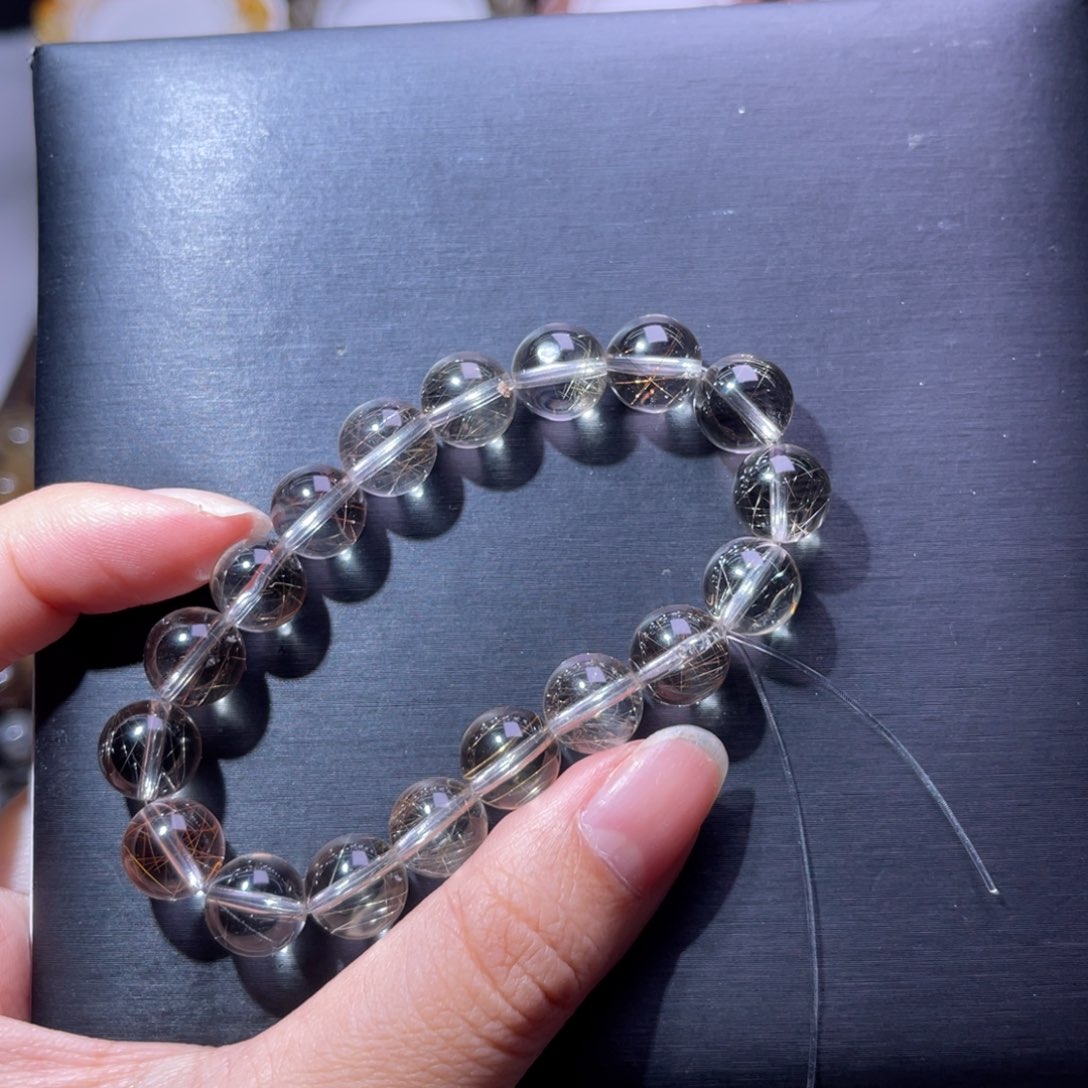 水晶手串未镶嵌净体发晶