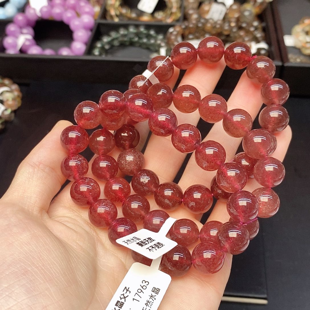 水晶手链未镶嵌1草莓晶11mm