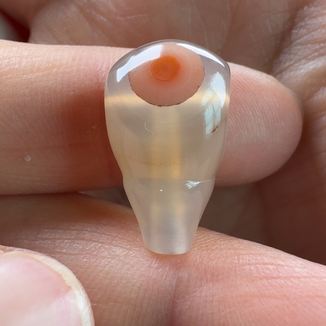 南红玛瑙未镶嵌天眼三通11.1*10.0