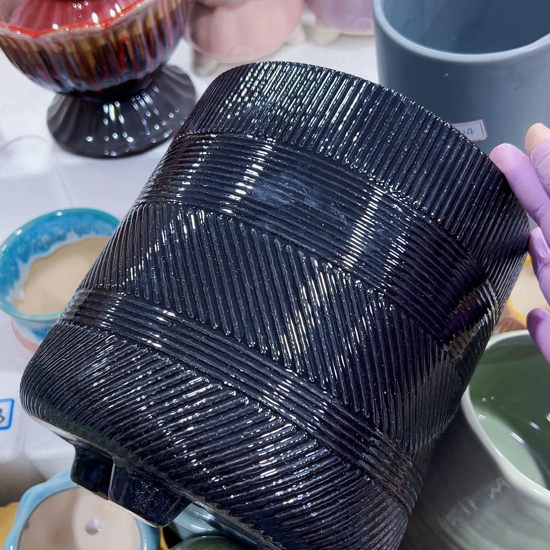 有孔外贸尾单陶瓷花盆凑单10米包邮