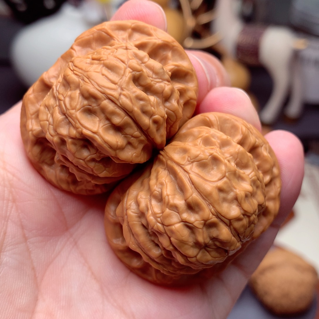 文玩核桃把件这****哟磨盘全品满肉  1号